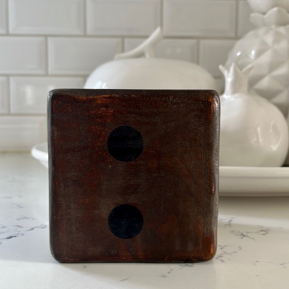 Crate&barrel Rustic Oversized Wooden Dice - Picture 3 of 16